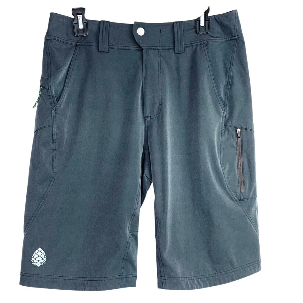 Stio Shorts Mens OPR Style 2391 Gray 12" Inseam Polyester Tag Size 32 Actual 31